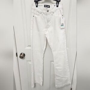 DKNY Williamsburg High Rise Flare Tall White Jeans Size 24